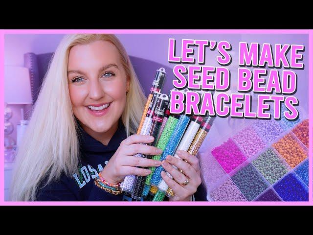 MAKE BRACELETS WITH ME *NEW SEED BEADS* (HOW TO MAKE BEADED BRACELETS) & ORGANIZING SEED BEADS ️