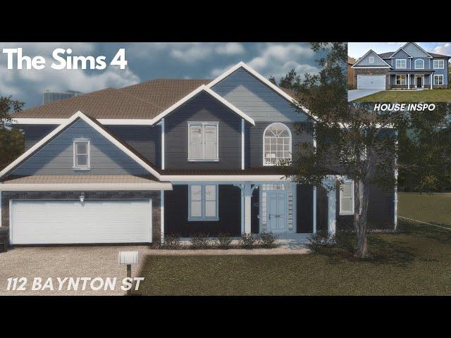 The Sims 4: Realistic Unfurnished Two-Story Home with CC | Speed Build