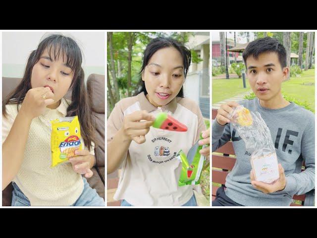 Noodles vs ice cream vs bread - New Video Linh Nhi  #shorts