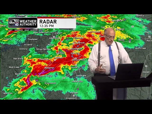 Live ABC 33/40 Tornado Coverage - March 17, 2021