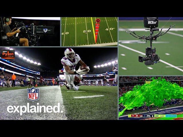 AMAZING Technology! From Yellow Line to skycam and Pylon Cam | NFL EXPLAINED Broadcast Innovations