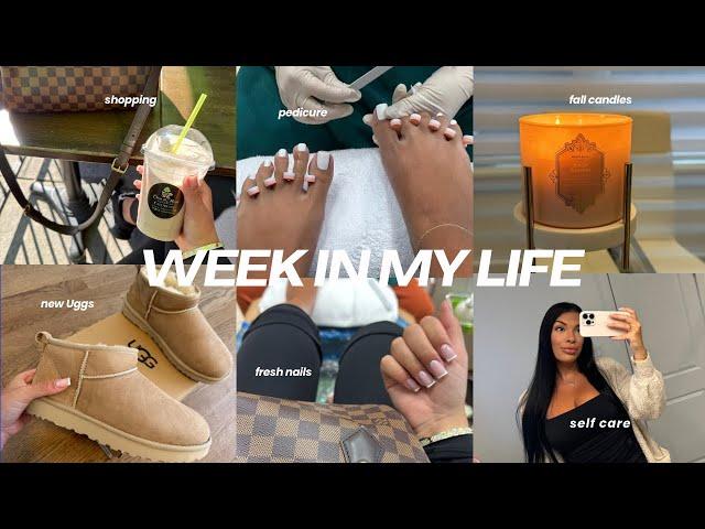 week in my life - new nails, pedicure, shopping haul, fall vibes, girls night, self care