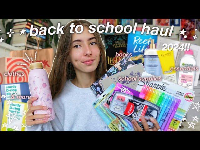 BACK TO SCHOOL HAUL 2024 ️ (school supplies, clothing, books, essentials, & more)