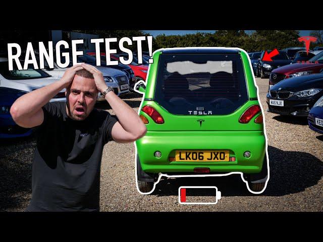 TESLA POWERED GWIZ RANGE TEST! | 15 YEAR OLD ELECTRIC CAR