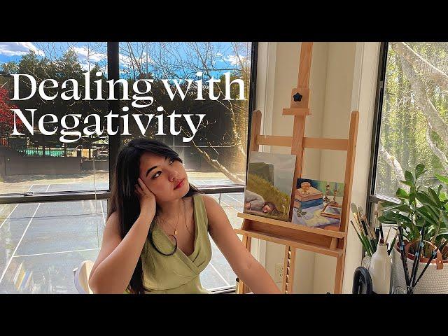 you will NEVER be an ARTIST dealing with negativity from others & within, paint with me studio vlog