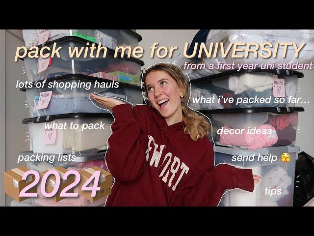 PACK FOR UNI WITH ME!  (first year, packing list inspo, must haves)