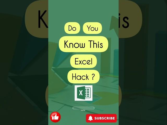 Do you know this excel hack in 2024 ? #exceldataanalytics #excel #microsoftoffice #excelyourself