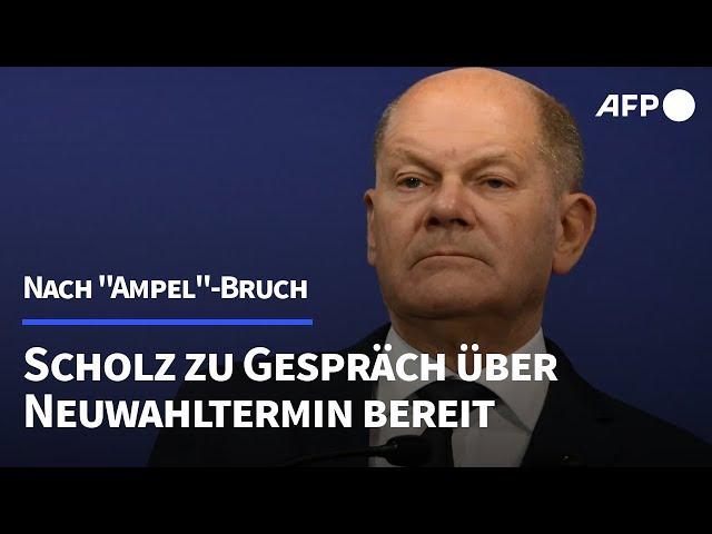 Scholz bereit zu Gesprächen über Termin für Neuwahl | AFP