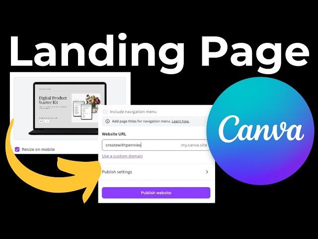 How To Create A LANDING PAGE In Canva