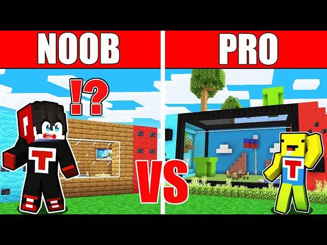 NOOB VS PRO: Nintendo Switch House Battle In Minecraft ( Tagalog )