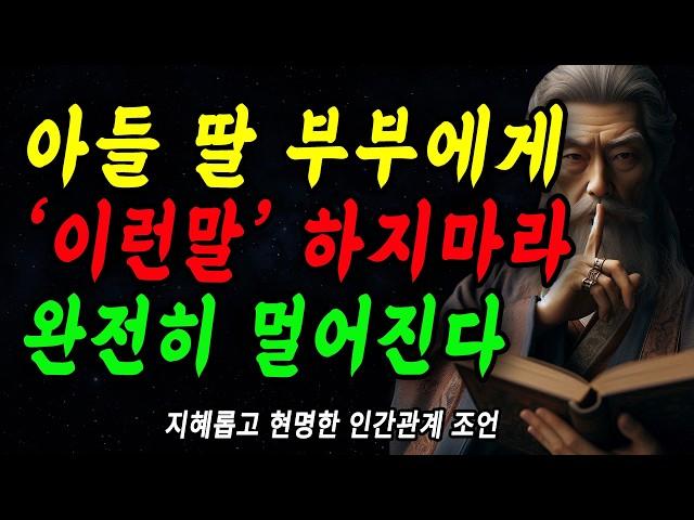 아들 딸 며느리 사위에게 '이런말' 절대로 하지마라 | 고부갈등 장서갈등을 피하는 방법 | 어른세대가 자녀세대를 지혜롭게 대하는 법 | 꼭 연습하세요 | 인간관계 | 명언 | 행복