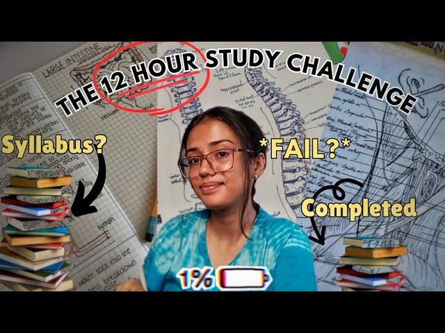 *TRYING* to study for 12 HOURS before my final exams | the 12 hours study challenge|