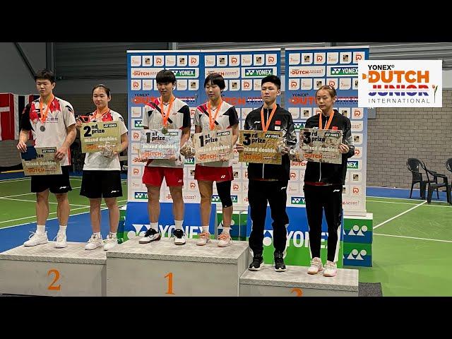 Prize Ceremony XD & WS, Yonex Dutch Junior International 2023