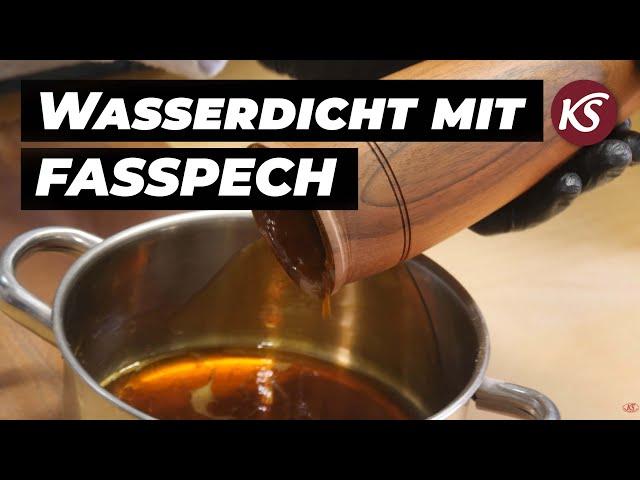 Fasspech Anwendung - Gefäße dicht machen mit dem KS Fasspech