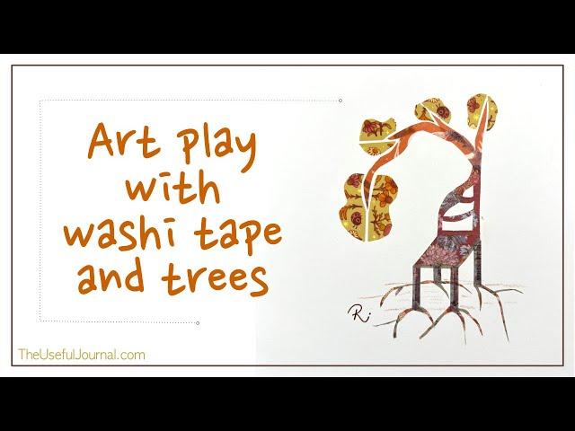 Relax while I create fantastical trees with washi tape