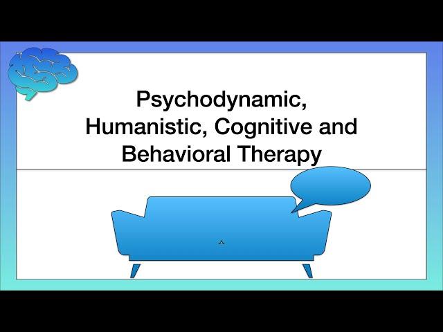 Psychodynamic, Humanistic, Cognitive and Behavioral Therapy (Approaches to Therapy)