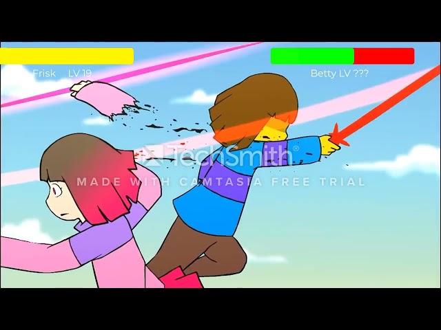 Frisk VS Betty ( Glitchtale, With healthbars!)