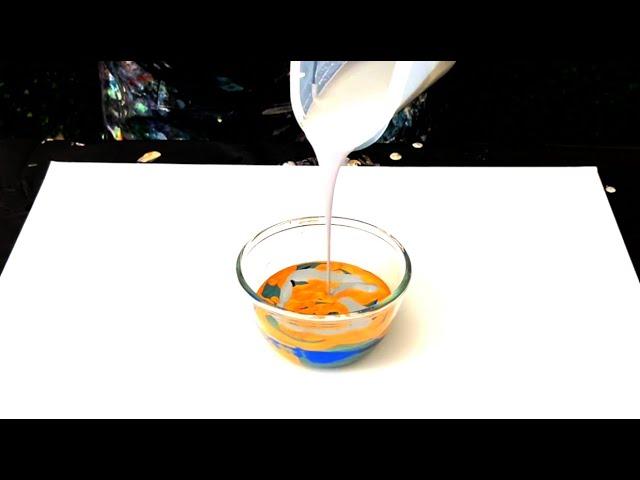 NEW Water and Ice Acrylic Pouring ~ Great  Beginner Technique