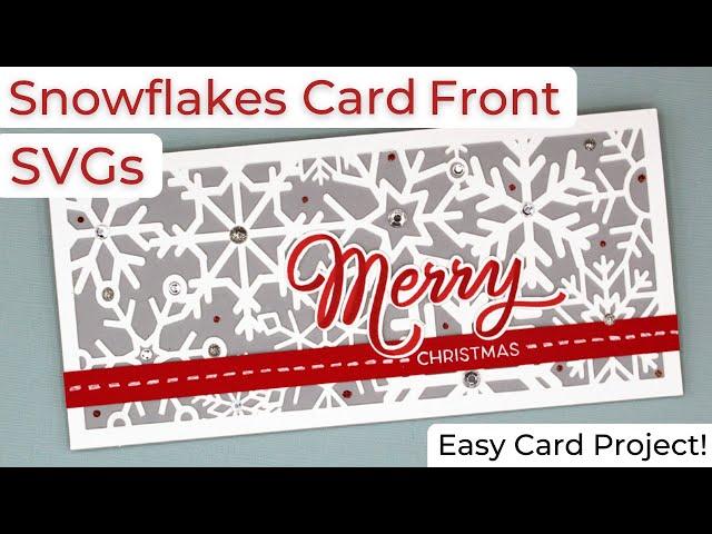 Snowflake Card Front SVGs for Christmas & Winter