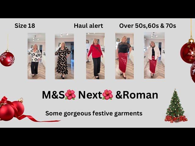 M&S ,Next and Roman  plus size Christmas clothing haul links in description box