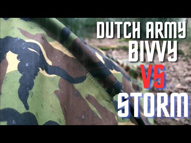 Dutch Army Hooped Bivvy Rain Test In A Storm