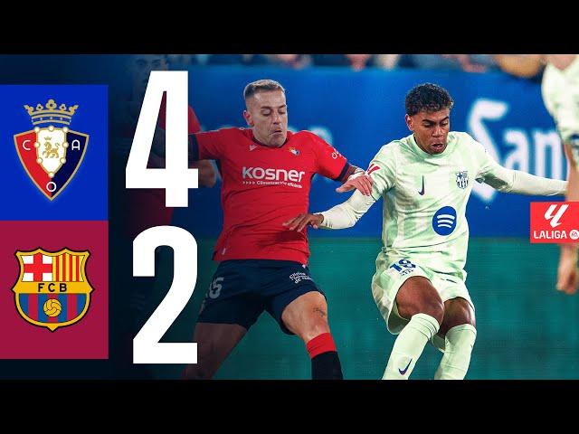 OSASUNA 4 vs 2 FC BARCELONA | LALIGA 2024/25 MD08