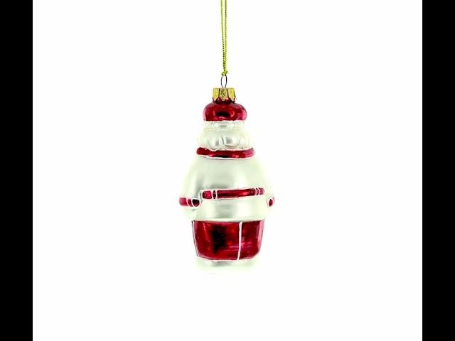 Santa the Cook Glass Christmas Ornament (AA-105)