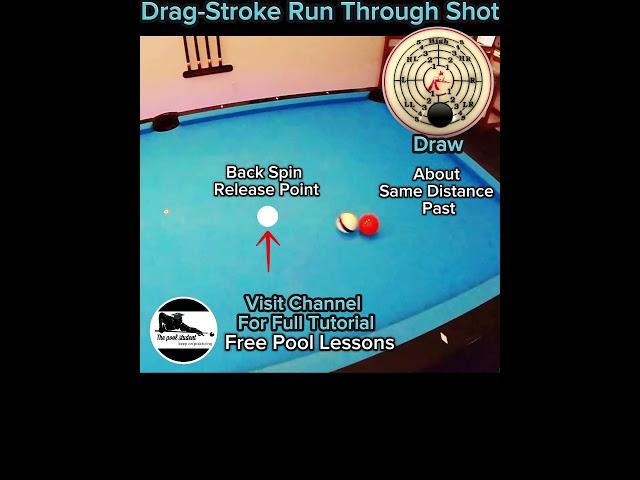 Drag-stroke run through shot (Free Pool Lessons)