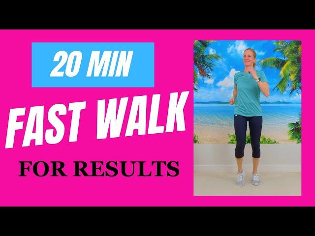 FAST WALKING WORKOUT in 20 minutes | 20 Second Walking Intervals to Lose Weight