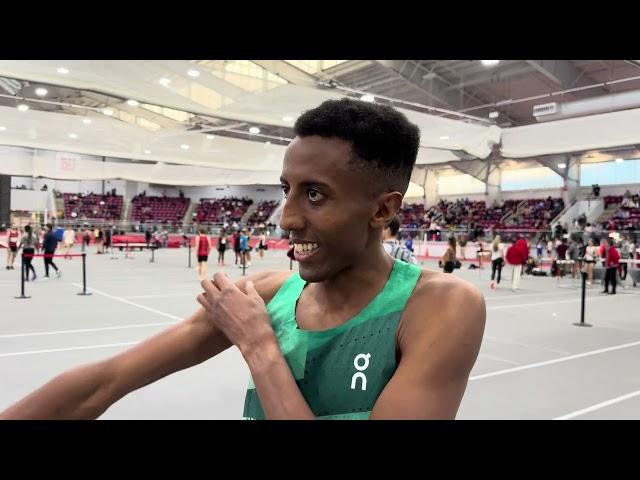 Yared Nuguse After Missing Jakob Ingebrigtsen’s Mile World Record, 3:47.22 Mile At BU Last Chance