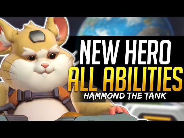 Overwatch NEW HERO 28 Wrecking Ball Gameplay - All Abilities