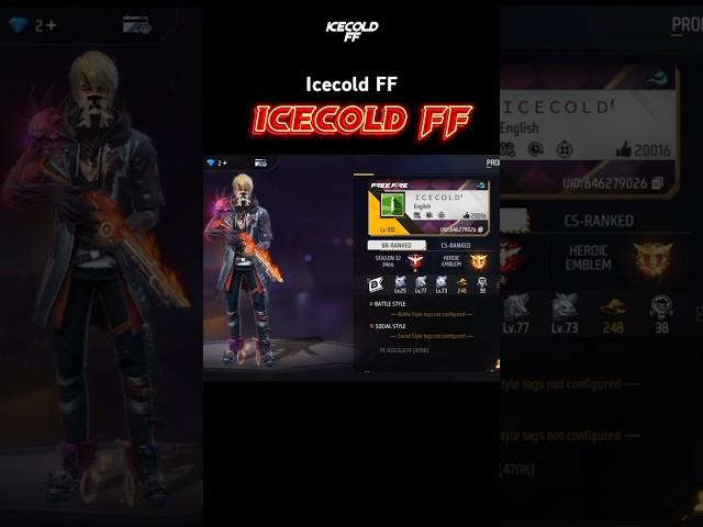 icecold ff free fire uid number | icecold FF uid #shorts