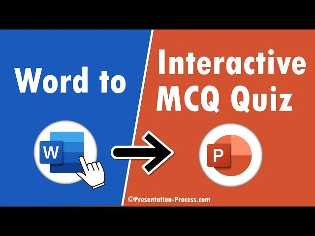 Convert MCQ Quiz in MSWord to Interactive Animated PowerPoint Quiz