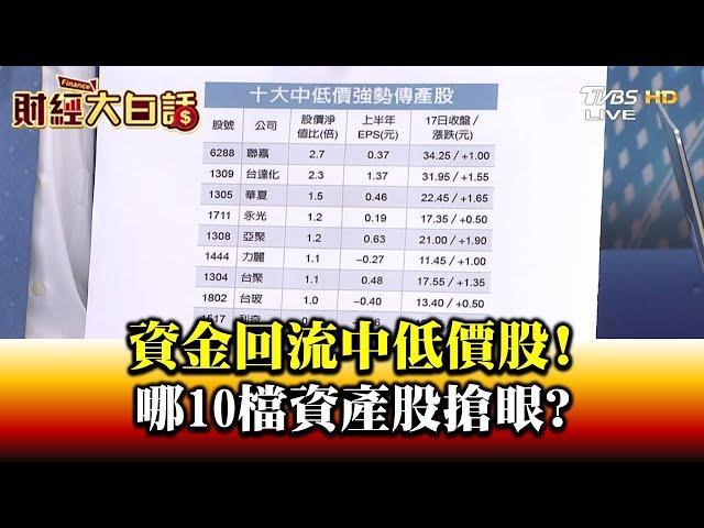 資金回流中低價股! 哪10檔資產股搶眼? 財經大白話 20200918