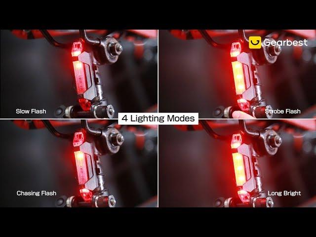 Water Resistant USB Rechargeable LED Bike Tail Light - Gearbest.com