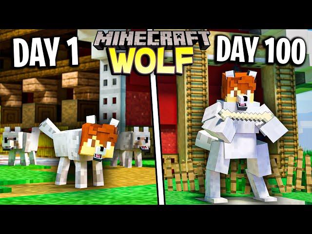 I Survived 100 Days as a WOLF in Minecraft