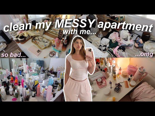 APARTMENT RESET  deep cleaning, decluttering, & organizing my VERY MESSY apartment!