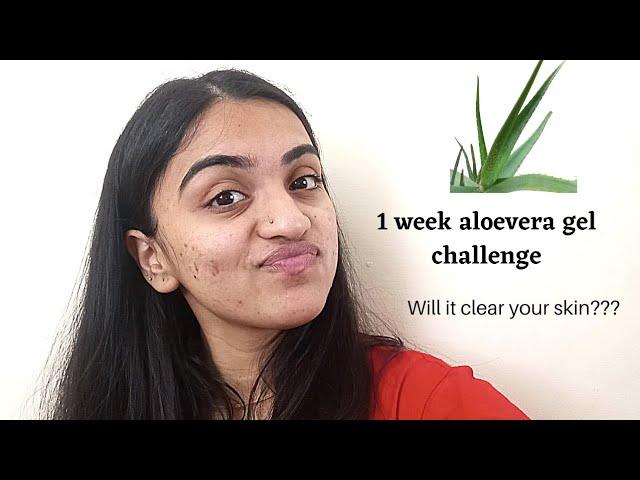 1 WEEK ALOE VERA CHALLENGE! REAL RESULTS! Will it clear acne and fade scars?? | Skin care challenge