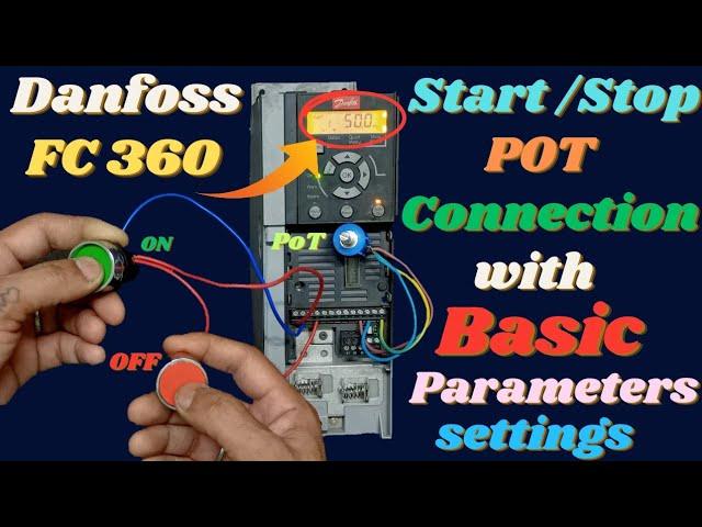 Danfoss fc 360 vfd control connection and programming in hindi