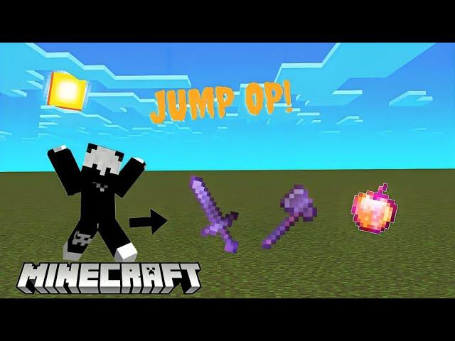 MINECRAFT, BUT JUMPING DROPS OP ITEMS