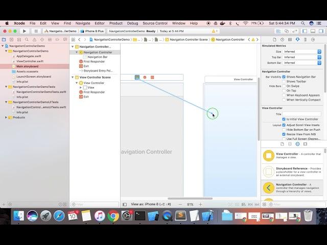 iOS Beginner: NavigationViewController using storyboard (Swift 4 + XCode 9)