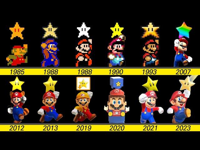 Evolution of Super star in Super Mario Bros Game and LEGO (1985~2023)