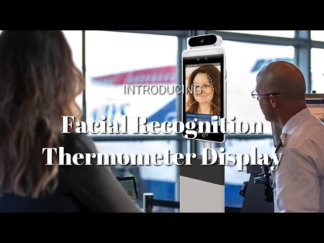 8” Facial Recognition Wall Mounted Thermometer Display At HuntOffice