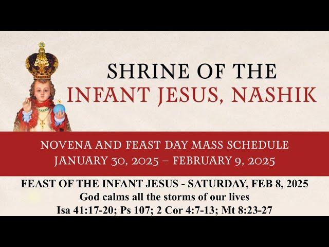 Feast Day || English Mass & Novena || 08 February 2025 || Infant Jesus Shrine Nashik || 12Noon ||