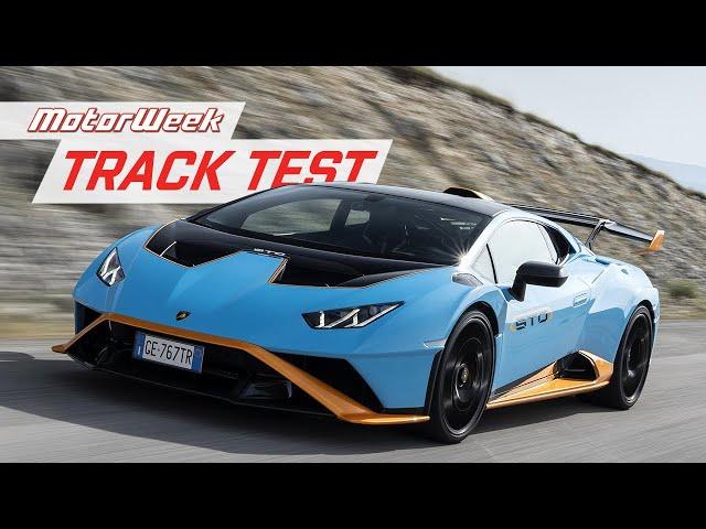 The 2021 Lamborghini Huracan STO Sets Itself Apart Where It Matters Most | MotorWeek Track Test