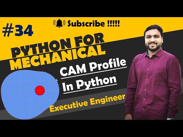 How to draw a cam profile | Automate cam profile in python | Python for mechanical engineer