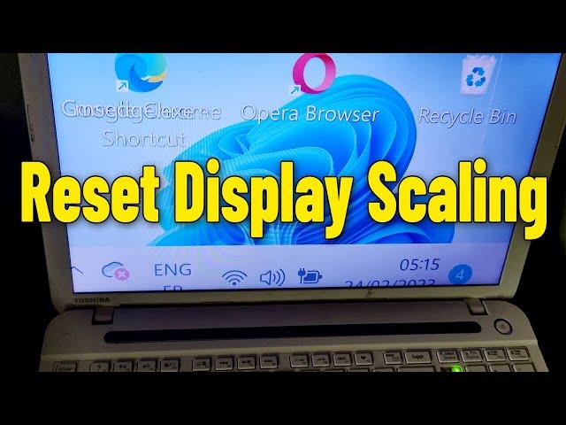 How To Reset & Undo Custom Display Scaling from 500 % to 100 in Windows 11 ️