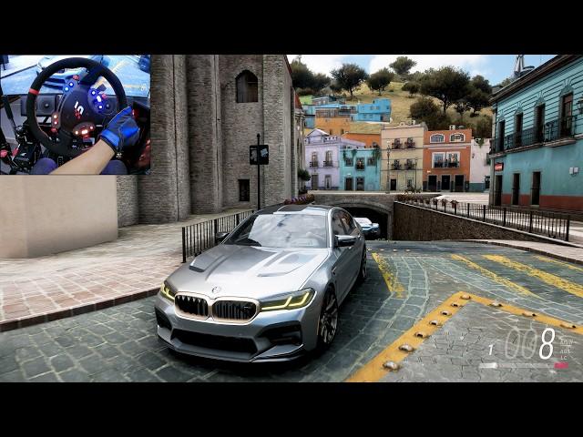 BMW M5 CS - Forza Horizon 5 | Steering wheel gameplay