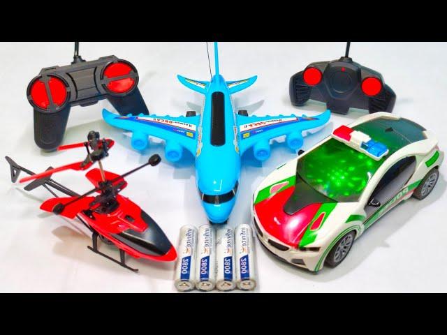 Radio Control Airplane A380 and Remote Control Rc Police Car, helicopter, aeroplane, rc police car