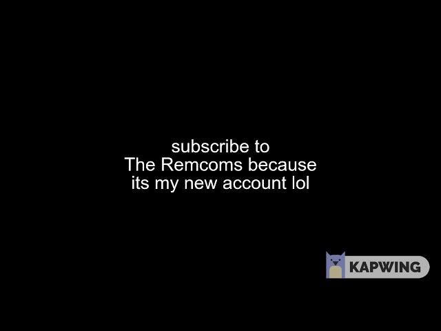 subscribe to the remcom (my last video)